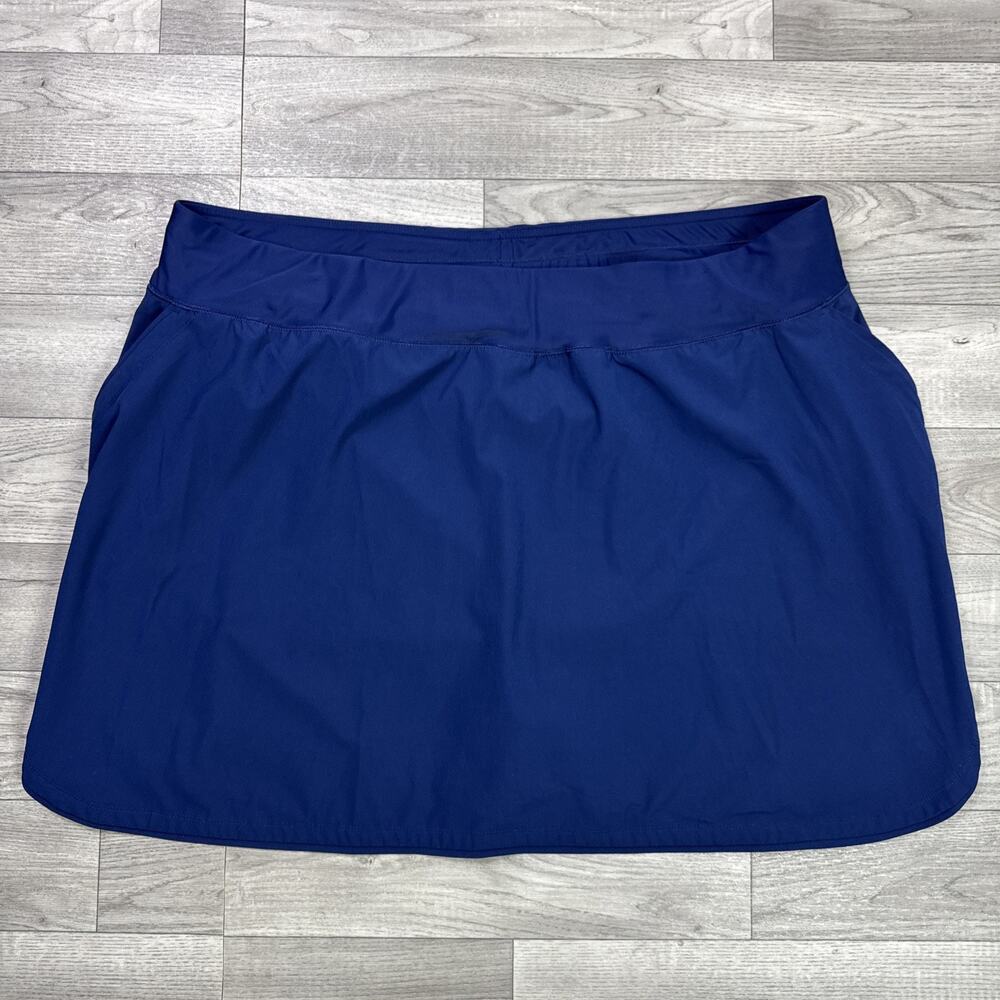 Lands End Swim Skort Pull On Navy Blue sz 24W